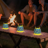 Starsoul Solar Lanterns Outdoor Waterproof, Gorgeous Mosaic Solar Lantern Outdoor Garden Decor, Solar Hanging Lights for Outside Patio Yard