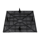 15.5 Inch Stepping Stones, Decorative Garden Walkway Pavers with Ground Stakes for Outdoor Pathway, Lawn, Yard, Made of Polypropylene (Gray)