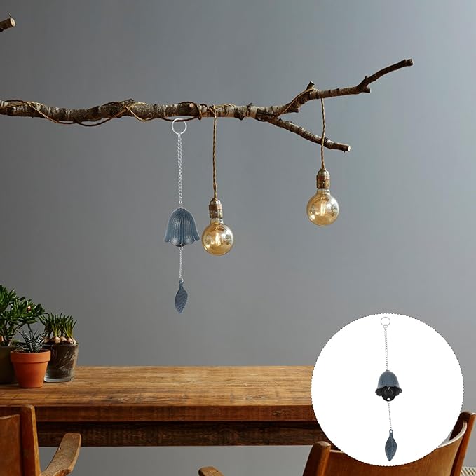 YARNOW Wind Chime Meditation Bells Chimes Maple Leaf Wind Tubes Metal Wind Bell Chimes Leaf Garden Chimes Bell Wind Fortune Hanging Bell Outdoor Chime Japanese-Style Iron Windmill Baby