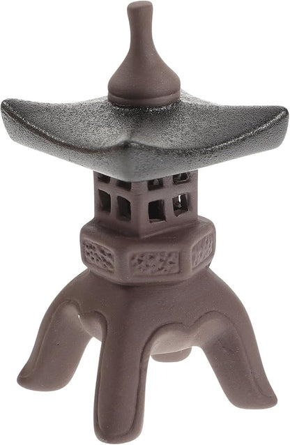 balacoo Chinese Style Lighthouse Ornament Led Stone Lamp Retro Vintage Home Office Desk Patio Garden Decoration Sculpture