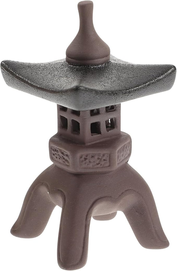 balacoo Chinese Style Lighthouse Ornament Led Stone Lamp Retro Vintage Home Office Desk Patio Garden Decoration Sculpture