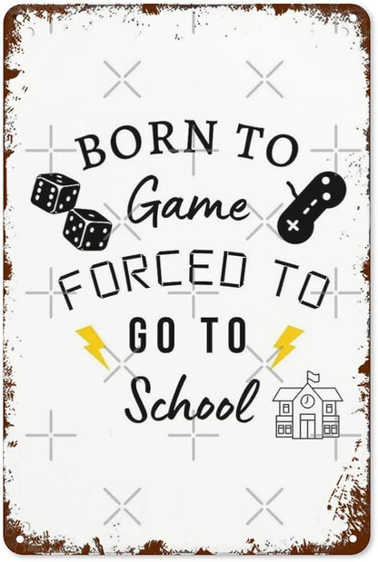 Retro Metal Tin Sign For A Game You Don't Need A Teacher Funny Wall Decor for Home,Garden,Patio,Yard,Office,Vintage 8x12 Inches Room Decorations
