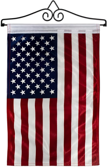 4th Of July American Flag For Independence Day Hanger Kit Wall Hanging Decor Cemetery Decoration For Grave Yard Sign Memorial Veterans Day USA Poster Door Canvas Tapestry Gifts For Dad