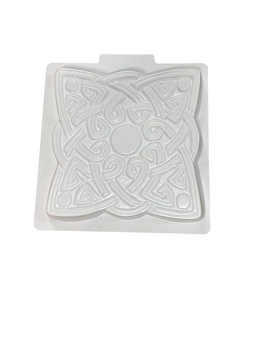 Celtic Square Stepping Stone Mold, Concrete Stepping Stone Mold, 15.5" Square