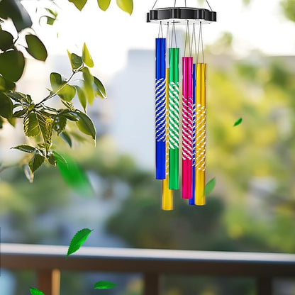 VOSAREA 50pcs Wind Chime Tubes Aluminum Wind Chime Empty Tubes Metal Bell for Outside/Arts and Crafts/DIY Home Garden Outdoor Hanging Decoration