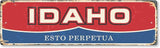 SmartSign 4 x 14 inch Idaho State Vintage Metal Sign “Esto Perpetua”, 40 mil Rustproof Aluminum with Clear Overcoat, Retro Wall Décor, Multicolor, Made in USA