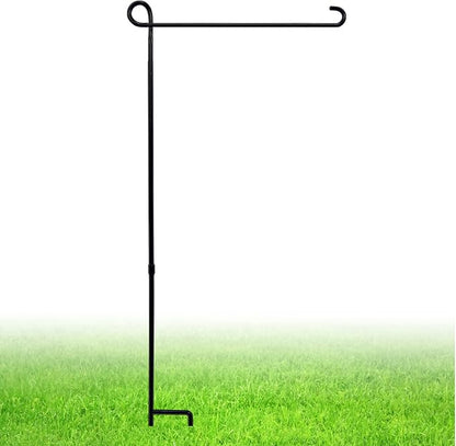 Garden Flag Stand, Thickened Pole Sturdy Straight Premium Metal Yard Flag Holder Weather-Proof Flagpole Seasonal Garden Flag, Christmas Garden Flag, Outdoor Decor Decoration