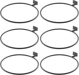 8in Wall Flower Pot Holder Bulk 6Pack Ring Plant Hanger, Metal Planter Hooks Wall Mounted Bracket Heavy Duty for Outdoor Indoor Black