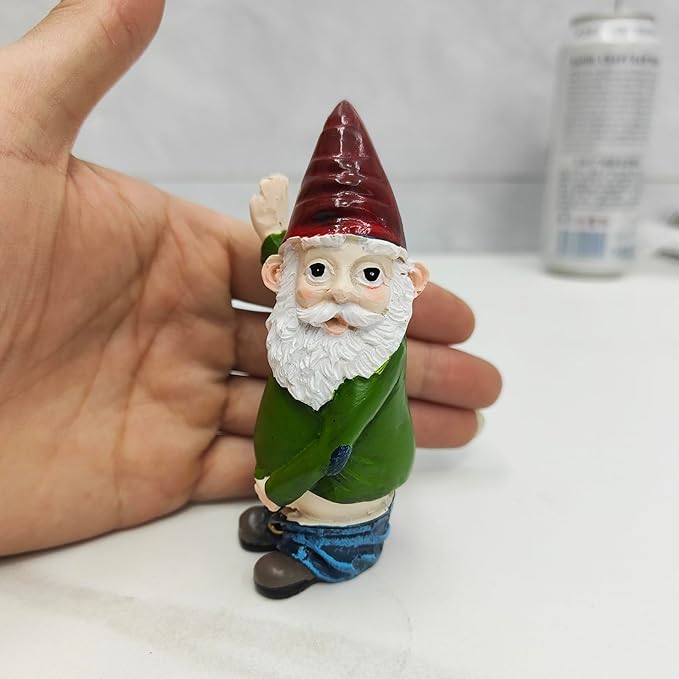 Gnome Garden Decor: Enchanted Garden Characters, Tree Trunk Gnome Statue - Ideal for Outdoor Balconies, Gardens, Courtyards, Lawns, Moss, and Bonsai Doll Sculpture Decor