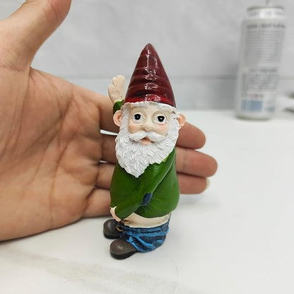 Gnome Garden Decor: Enchanted Garden Characters, Tree Trunk Gnome Statue - Ideal for Outdoor Balconies, Gardens, Courtyards, Lawns, Moss, and Bonsai Doll Sculpture Decor