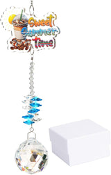 Summer Crystal Suncatcher for Windows Rainbow Maker Hanging Prism Ornament, Sunlight Catcher for Home and Garden Decor, Perfect Summer Gift for Mom Friends or Grandma