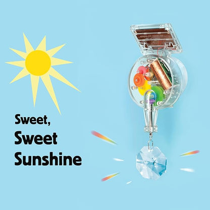 Kikkerland Solar Powered Rainbow Maker – Prism Suncatcher, Fun Home Window Decor – Unique Gift for Christmas & Birthdays – Single Crystal