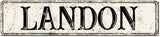 Madcolitote Rustic Landon Wood Signs Landon Street Signs Customized Vintage Wood Plaque Farmhouse Wall Art Wall Decor for Home Bars Clubs Cafes Man Cave Party 4x18in