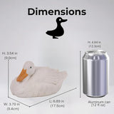 Porch Duck Statue Outdoor Decor,6.9''(D) Squatting White Duck Garden Sculptures for Yard Lawn,Resin Animal Figurines Home Patio Art Decorations