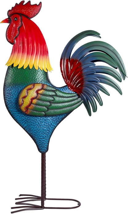 Backyard Expressions Rooster Décor Garden Statue - Chicken Yard Art Sculpture Outdoor - 63 Inch
