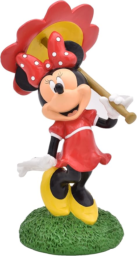 Disney Minnie Mouse with Parasol Everyday Outdoor Garden Statue, 10 inches Tall, Officially Licensed Disney Product