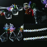 H&D HYALINE & DORA Glass Crystal Rainbow Angel Ornament Chakra Hanging Suncatcher Window Sun Catcher with Baroque Maple Leaf Pendant for Gift, Pack of 3