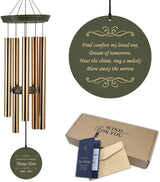 Personalized Sympathy Wind Chime, Sympathy Wind Chimes Gift for The Loss of A Loved One, Commemorative Gifts for Condolences/Funeral, Decorative Wind Chimes Outdoor, Product in USA