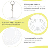 OTYMIOW 10PCS Sublimation Wind Spinner Blanks 3 Inch Round 3D Metal Sublimation Blanks Wind Spinners Bulk Hanging Wind Spinners DIY Crafts for Yard and Garden Outdoor Window Porch Decoration