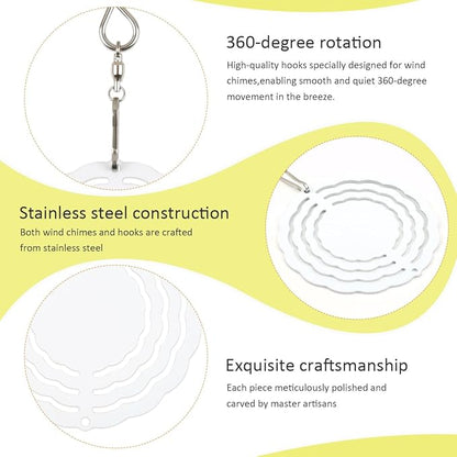 OTYMIOW 10PCS Sublimation Wind Spinner Blanks 3 Inch Round 3D Metal Sublimation Blanks Wind Spinners Bulk Hanging Wind Spinners DIY Crafts for Yard and Garden Outdoor Window Porch Decoration