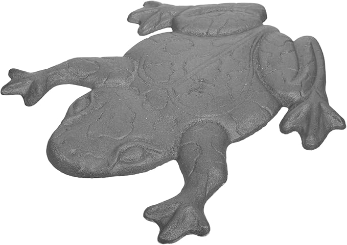 Yardwe Stepping Stones for Frog Stepping Iron Garden Frog Statue Decor Outdoor Garden Ornament