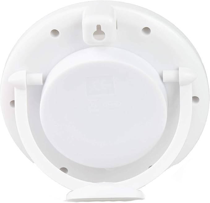 Impecca Waterproof Clock 5.5“ Non-Ticking Quartz Movement Indoor & Outdoor Clock for Shower, Wall, Desk, Pool, Patio, Kitchen, Bathroom, Washroom (Hanging Rope Included) White
