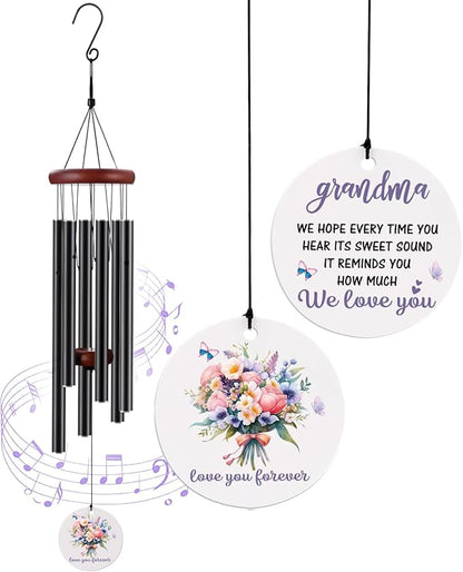 BeauGift Gifts for Grandma, Wind Chimes Grandma Birthday Gifts, Mothers Day Windchime Gift, Home Decor Keepsake for Grandmother Nana Gigi Granny from Granddaughter Grandson