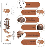 OLYCRAFT Sloth Wind Chimes Outdoors Wind Chime Sympathy Memorial Windchime Iron Windchime Memorial Presents Hanging Windbell for Patio Backyard Home Garden Pendant Decoration - 28 Inch