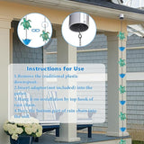 10ft Rain Chain for Outside, Rain Chain with 16 Cups, Adjustable Rain Catcher Chain for Outside, Replacement Downspout for Gutters, Eaves, Drainage