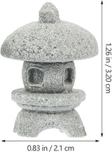 Didiseaon 4pcs Mini Pagoda Statues, Japanese Sandstone Lantern Bonsai Decor, Micro Landscape Aquarium Fish Tank Ornaments