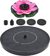 Ymiko Solar Pond Fountain Outdoor Water Feature with 4 Spray Patterns Mini Solar Powered Fountain for Garden Decor Pink