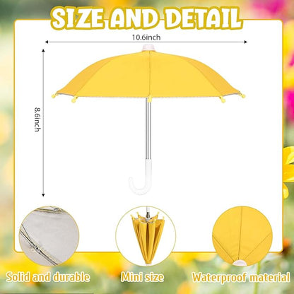 Raincoat Goose Outfits Porch Goose Spring Outfit Goose Raincoat Clothes with Umbrella Hat Fits 23" Geese Statue for Spring Summer Garden Lawn Patio Yard Outdoor Decor (Yellow)