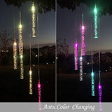 Solar Wind Chimes Auto Chang Colors,Gifts for Mom Women,Outdoor Waterproof Decorations Acrylic Mobile for Garden Yard Lawn Patio