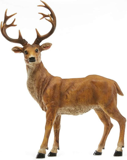 XTAPAN Resin 19.68Inch Height Standing Deer Statue Animals Sculpture Garden Art Decor Yard Ornament Lawn Garden Outdoor Patio Decoration Figurine