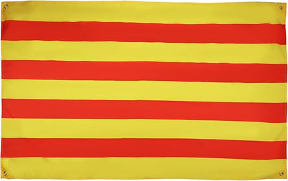 AZ FLAG Catalonia Flag 150 x 90 cm with 4 Eyelets, Catalan Pavilion for Balcony or Wall