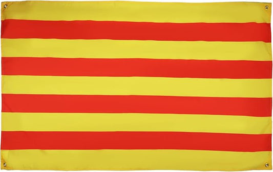 AZ FLAG Catalonia Flag 150 x 90 cm with 4 Eyelets, Catalan Pavilion for Balcony or Wall