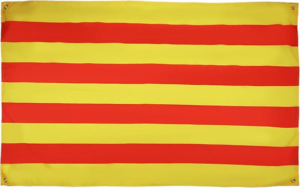 AZ FLAG Catalonia Flag 150 x 90 cm with 4 Eyelets, Catalan Pavilion for Balcony or Wall