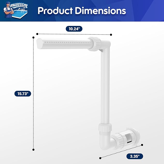 Pool Fountain for Inground Swimming Pool, Adjustable Pool Water Sprinkler, Fits Most 1.5" Return Jets, Pools Swimming Cooling & Decor Relaxation
