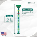 EZRead 21” Giant Professional Outdoor rain Gauge, USA Made Heavy Duty All Weather Freeze Proof Stake or mountable with Float, Green (820-1002)