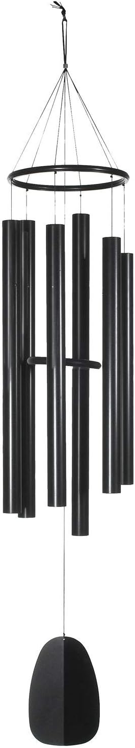 Woodstock Chimes Signature Collection, Bells of Paradise, Black 68", Decor Designs Wind Chimes for Outdoor, Patio, Home or Garden Décor (BPK68)