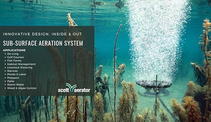 Scott Aerator DA-20 Display Pond Aerator – 1/3 Horse Power 230V 70ft Cord | Aerating Pond Fountain | Pond Aerator Pump for Small Ponds | Pond Aeration System | Made in USA