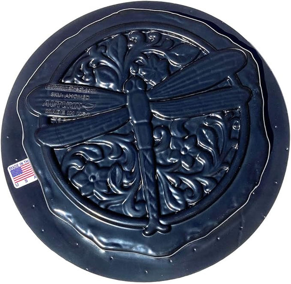 AUTUMN Made in USA Dragonfly Round Stepping Stone Mold, Concrete Cement Mold, Stepping Stones for Garden Walkway, DIY Walkway Stepping Stones, Round Statue for Garden, Round Garden Decor Mold