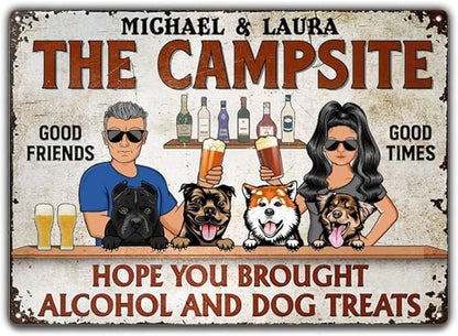 Custom Patio Backyard Metal Signs Where Neighbor Listen to Good Music Welcome Sign, personalized Retro Wall Decor for Home Gate Poolbar Balcony Basement Sign Gift tin signs vintage metal Funny Wall Decoration (The Bar)