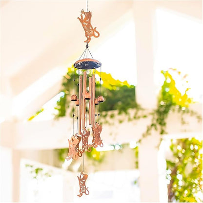 Cat Wind Chimes for Outside,Cat Gifts for Women Men/Memorial Gifts/Birthday Gift/House Warming Gift Metal windchimes Outdoors/Indoors,Garden Decor,Patio,Home,Porch,Yard Decor