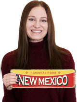 SmartSign 4 x 14 inch New Mexico State Vintage Metal Sign “It Grows As It Goes”, 40 mil Rustproof Aluminum with Clear Overcoat, Retro Wall Décor, Multicolor, Made in USA