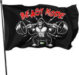 Gorilla Flag Outdoor Heavy Duty Gym Banner Double Sided 3x5 Ft Fitness Workout Flags with Brass Grommets for Room Decor, Bedroom, Garden, House Decoration