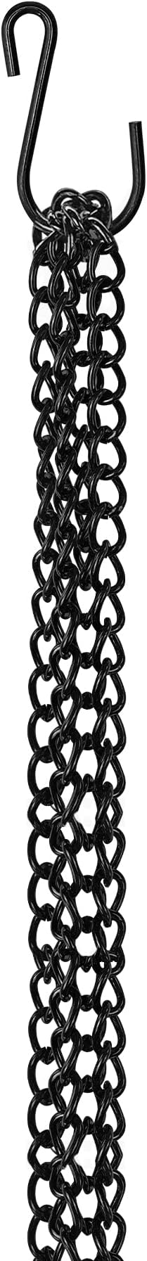 Rain Chain,8.2FT Black Powder Coated Rain Catcher,Rain Chains for Gutters