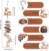 OLYCRAFT Gnome Wind Chimes Outdoors Wind Chime Sympathy Memorial Windchime Iron Windchime Memorial Presents Hanging Windbell for Patio Backyard Home Garden Pendant Decoration - 30.7 Inch