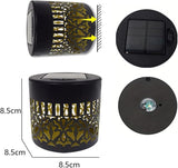 Decorative Solar Mandala Lights, Solar Mandalas Lights Outdoor, Waterproof and Windproof, Metal Solar Powered Outdoor Deck Step Wall Lights, for Garden Post Patio Backyard Yard Decor (4 PCS)