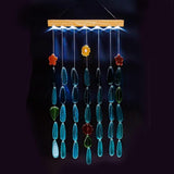 Solar Wind Chimes with Lights - Unique Glass Hanging Wind Chime for Outdoor Decor, Perfect for Garden, Patio, and Yard